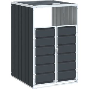 vidaXL - Containerberging - voor - 1 - container - 72x81x115 - cm - staal - antraciet