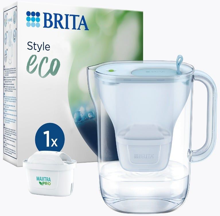 Brita Style Wasserfilter-Kanne Eco Gletscherblau (2,4l) inkl. 1...