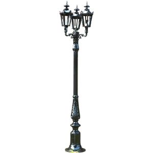 Lantaarnpaal Driekroon met Kronen - 300 cm - Alu