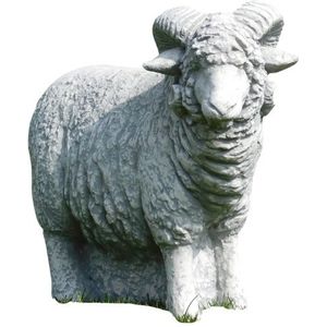 Ram - XL - stenen dierenbeeld - 48 cm - tuindecoratie