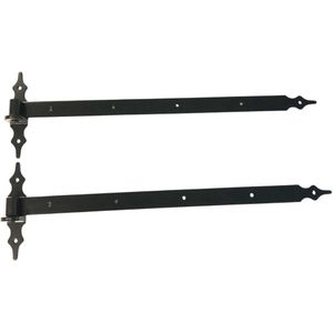 Set van 2 Scharnieren en 2 klemmen, stalen, 100 x 4.5