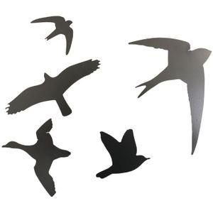 Raamstickers - vliegende vogels - zwart - raamdecoratie