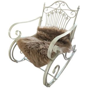 Prachtige pitoreske schommelstoel, smeedijzer, kleur oldwhite/rust