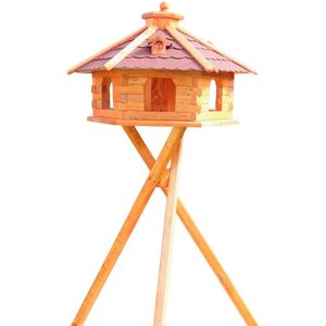 Vogelhuis staand, 3 poot, hoogwaardig en luxe vogelhuis, hout