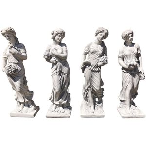 Set van 4 godinnen - jaargetijden - stenen beelden - 100 cm
