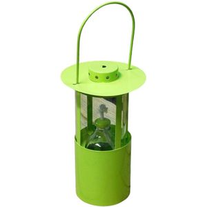 Olielamp, fel groen, metaal, stormlantaarn