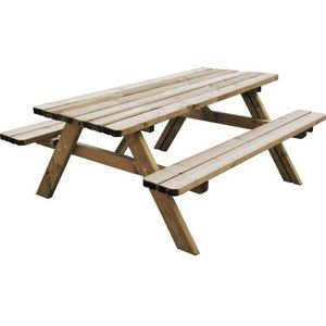 Picknicktafel, hout, 6 zitplaatsen, tuinbank geïmpregneerd