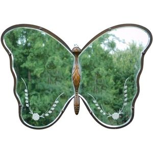 Antieke Spiegel Vlinder - Hout - Uniek item