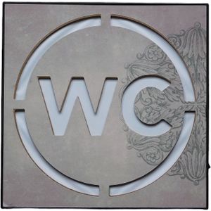 WC teken - light box - groen licht
