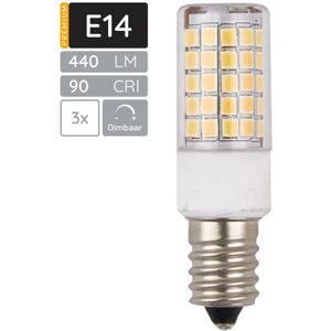 SPL E14 LED Lamp 5W Dimbaar - CRI 90 - Neutraal Wit - 440lm - LED Buislamp T18 - 3 Stuks