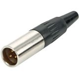 Mini XLR Connector - 3-pins - Mannelijk - Per 1 stuk(s)