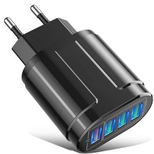 Orbit Electronic® 18W 4-Poorts USB-oplader - USB-A - QC3.0 - BK-385 - Zwart