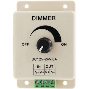 Vermogensregelaar / Dimmer - Opbouw Dimmer - 12-24V/8A - Wit