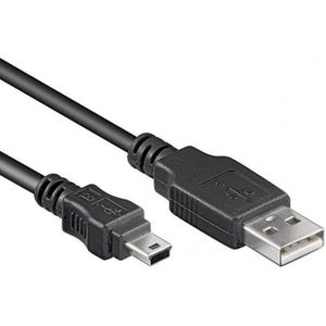 Intonics USB 2.0 kabel - USB A male - Mini-USB B - 3.00 m - Zwart