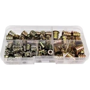Schroefdraad Moeren Assortiment - M4 t/m M8 - 75-Delig
