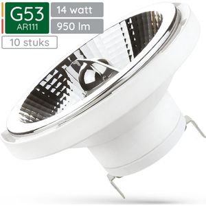 Spectrum G53 AR111 LED Spot - 14 Watt - 12V - 950 Lumen - 3000K Warm wit - Gezellig licht - Energiezuinig - 10 stuks