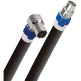 Coax kabel op de hand gemaakt - 3 meter  - Zwart - IEC 4G Proof Antennekabel - Male recht en Female haakse pluggen - lengte van 0.5 tot 30 meter