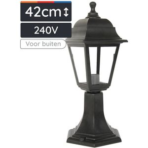 Avide Staande Buitenlamp Blake - Klassieke Sokkellamp - 42cm - LED - IP44 - 220-240V - Zwart