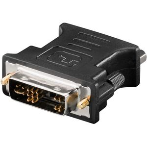 Goobay DVI-A/VGA Monitor Adapter - DVI-A (m) (12+5 pin) naar VGA (v) (15-pin) - Zwart