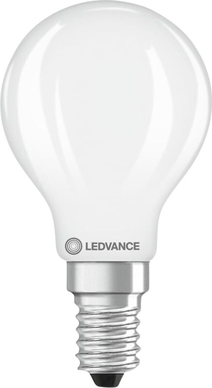 Ledvance - LED Filament Kogellamp E14 - Mat Glas - 3.4W - 470lm - 2700K - Ø45mm