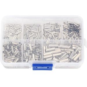 Niet-geïsoleerde Adereindhulzen assortiment - 0.5-6.0mm - 600-Delig
