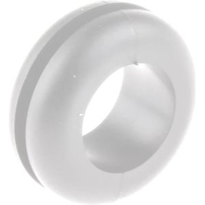 Rubberen Grommet 5mm - Wit - Bescherming voor kabels/elektronica - 5 stuks