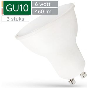Spectrum Dimbare LED Lamp GU10 6W - 230V - 460 Lumen - 3000K Warm wit - Gezellig licht - Dimbaar - Energiezuinig - 3 stuks