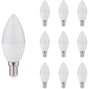 Kobi LED Lamp E14 6W - 470lm - 6000K - 230V - Voor Werkplek, Spiegelverlichting of Opslag - Kaarsvorm - 2 stuks