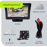 Achteruitrijcamera met Parkeerhulp - 4.3 inch HD Ready - 5 meter aansluitkabel - Complete set