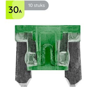 ProRide Steekzekeringen Micro 30A - Groen - Geschikt voor auto, boot en camper - 10 stuks