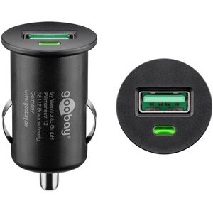 Goobay USB Autolader - Quick Charge 3.0 - 1 Poort - Zwart