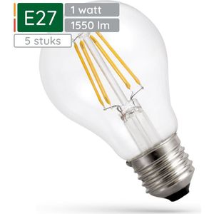 Spectrum LED Lamp E27 11W 230V - 1550 Lumen - 4000K Neutraal wit - Natuurlijk licht - Energiezuinig - 5 stuks
