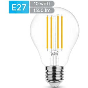 Modee E27 LED Lamp 10W - 1350lm - 2700K - Warm Wit - LED Filament Globe A67 - Vervangt 90W Halogeen Gloeilamp