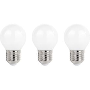 Spectrum LED Kogellamp E27 - 5.5W - 230V - 610 Lumen - 2700K Warm Wit - Ø45mm - Voor Tafellamp, Nachtlampje of Wandlamp - 3 stuks