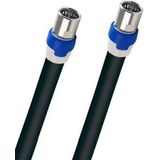 Coax kabel op de hand gemaakt - 25 meter  - Zwart - IEC 4G Proof Antennekabel - F-connector naar F-connector pluggen - Complete Satelliet Coaxkabel