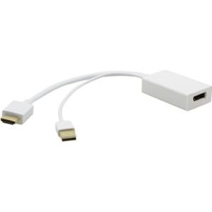 Cablexpert Video adapter - HDMI (m) - DisplayPort (v) - 0.20 m - Wit