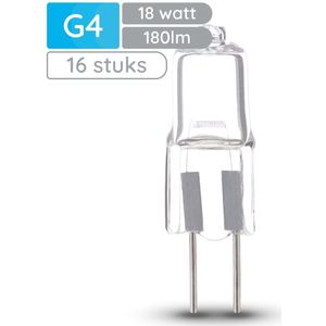 Modee Halogeen Lamp G4 - 18W 2700K 180 LM 12V - Halogeen Lamp insteek - Warm Wit - 16 stuks