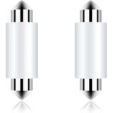 LED Auto Festoon 3W 6000K 300lm 12V - Kenteken/Interieur Lamp - C5W 39mm - Wit - Per 2 stuks