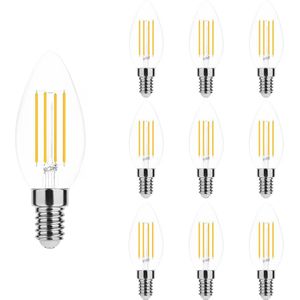 Modee E14 LED Filament Lamp 5.9W - 806lm - 4000K - Neutraal Wit - Dimbaar - LED Kaarslamp B35 - Vervangt 60W Gloeilamp - 10 stuks