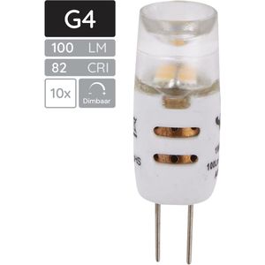 SPL G4 LED Lamp 1W Dimbaar - Warm Wit - 100lm - T10 - 10 Stuks