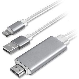 Video Converter Kabel - 8-pins naar HDMI + USB Powered - 2m - Grijs