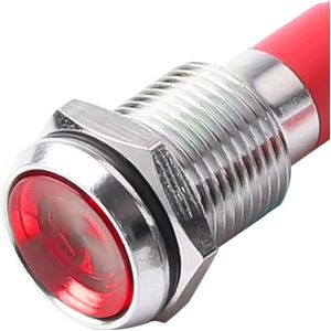 ProRide Metalen LED Signaallamp 12V - 10mm - Waarschuwings lampje - Rood