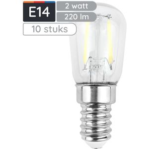 Avide E14 LED Filament Koelkastlampjes 2W - 220lm - 4000K - Neutraal Wit - LED Koelkast T26 - Vervangt 20W Gloeilamp - 10 stuks