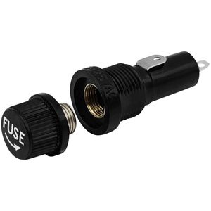 VLTG Zekeringhouder Inbouw 6.3x32mm - met Schroefdop - Geschikt voor 6.3x32mm glaszekering