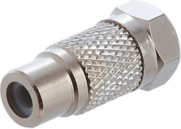 Coax Adapter - F-connector male naar Tulp (RCA) female - Per 1 stuk(s)