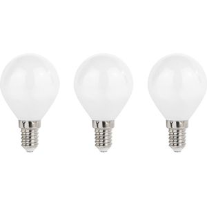 Spectrum LED Kogellamp E14 - 5.5W - 230V - 650 Lumen - 4000K Neutraal Wit - Ø45mm - Voor Tafellamp, Nachtlampje of Wandlamp - 3 stuks