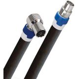 Coax kabel op de hand gemaakt - 7.5 meter  - Zwart - IEC 4G Proof Antennekabel - Male recht en Female haakse pluggen - lengte van 0.5 tot 30 meter