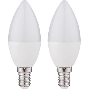 Kobi LED Lamp E14 6W - 470lm - 6000K - 230V - Voor Werkplek, Spiegelverlichting of Opslag - Kaarsvorm - 3 stuks