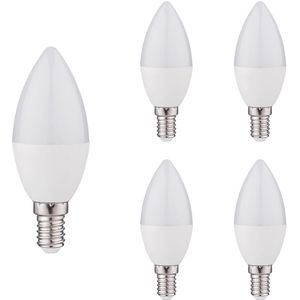 Kobi LED Lamp E14 6W - 470lm - 6000K - 230V - Voor Werkplek, Spiegelverlichting of Opslag - Kaarsvorm - 10 stuks
