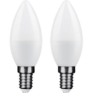 Technik E14 LED Lamp 6W - 540lm - 2700K - Extra Warm Wit - LED Kaarslamp C37 - Vervangt 45W Gloeilamp - 2 stuks
